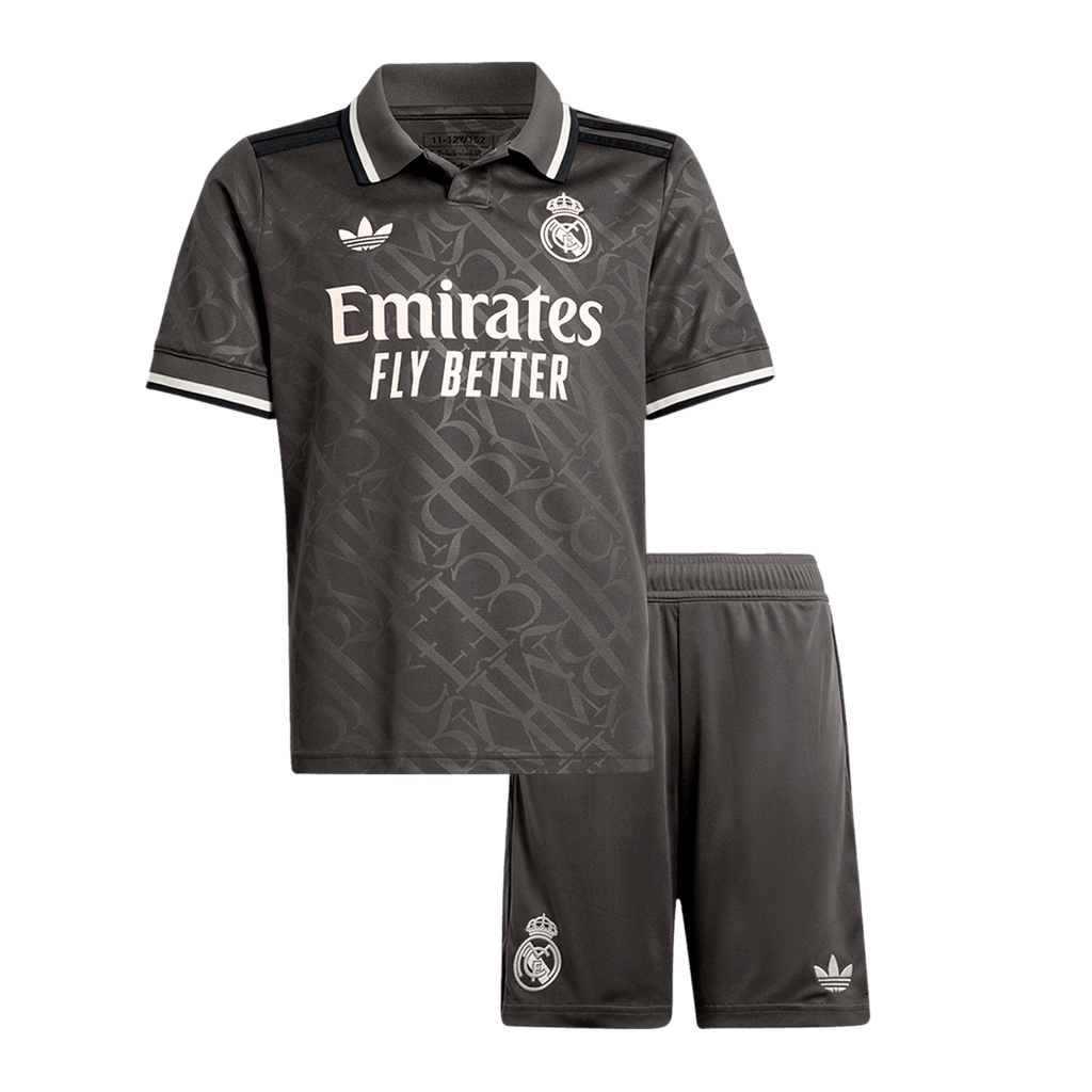 Real Madrid Third Away Soccer Jersey Kit 2024/25 Kids(Jersey+Shorts) - Football Shirt | SmartJerseys | Official Quality