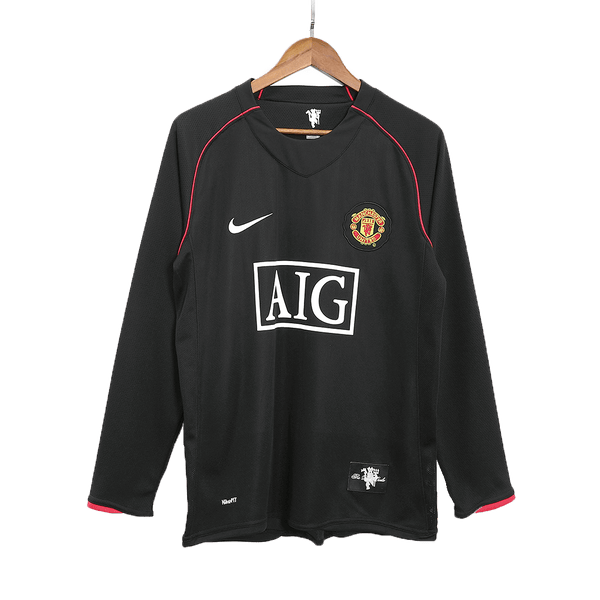 Manchester United Away Jersey Retro 2007/08 - Long Sleeve - Football Shirt | SmartJerseys | Official Quality