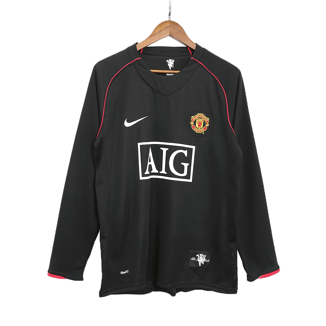 Manchester United RONALDO #7 Away Soccer Jersey Retro 2007/08 - Long Sleeve