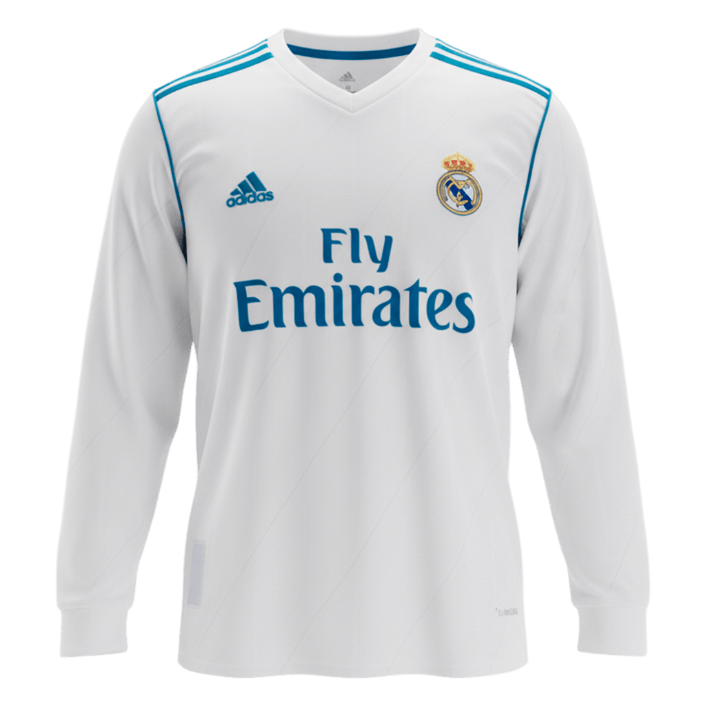 Real Madrid Home Jersey Retro 2017/18 - Long Sleeve - Football Shirt | SmartJerseys | Official Quality