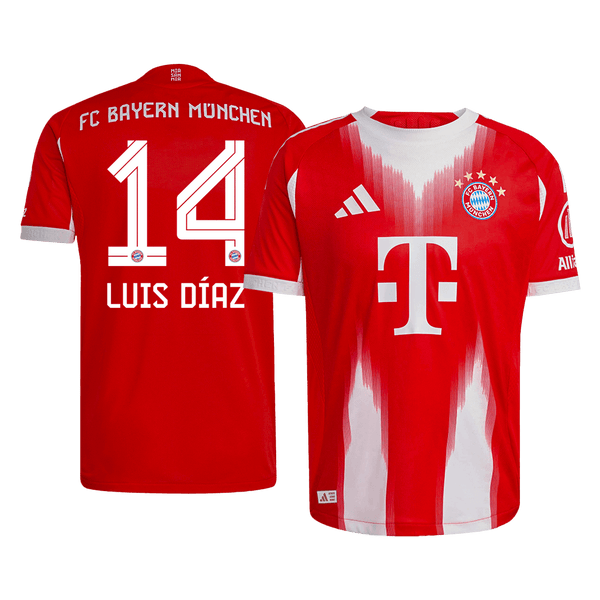 Bayern Munich LUIS DÍAZ #14 Home Soccer Jersey Authentic 2025/26 - Football Shirt | SmartJerseys | Official Quality