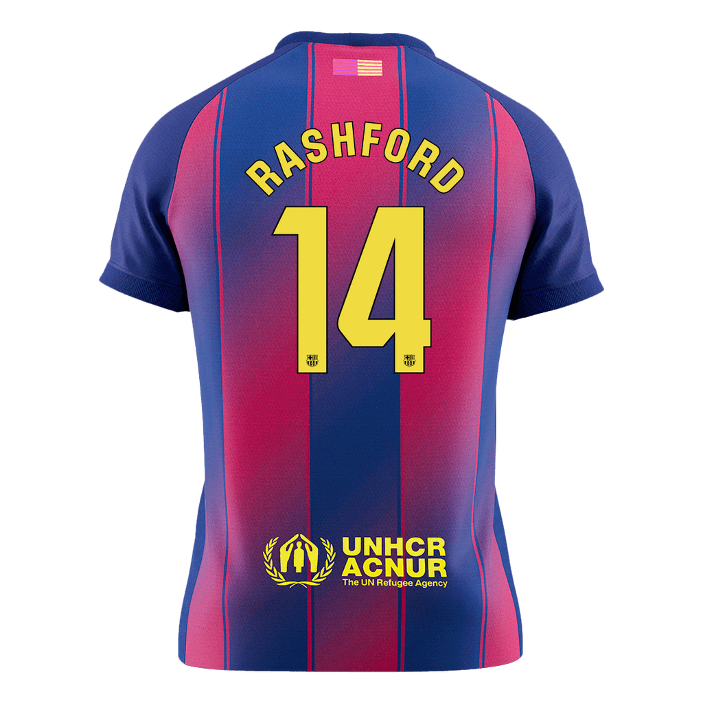 Camiseta de fútbol local del Barcelona RASHFORD #14 2025/26