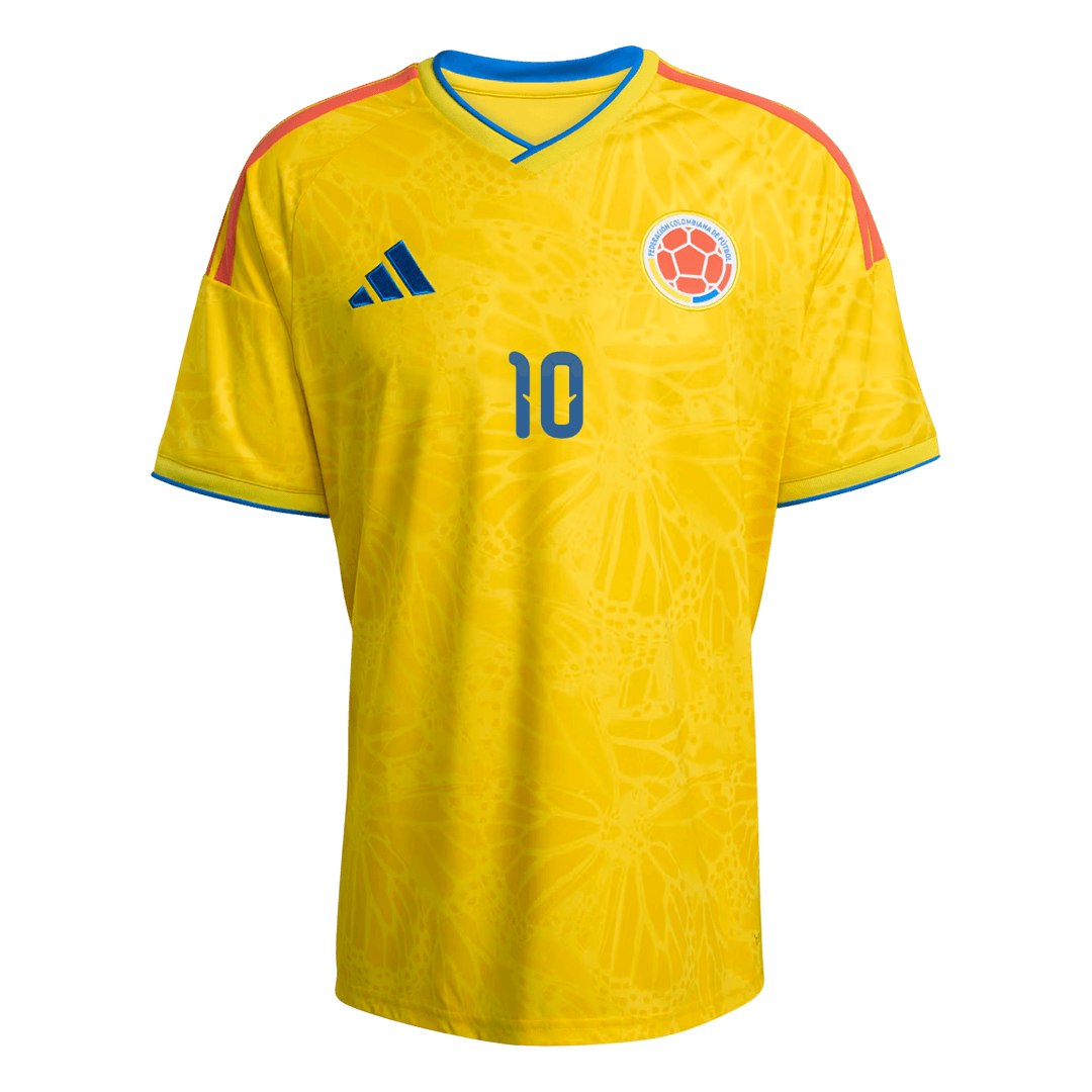 JAMES #10 Colombia Home Soccer Jersey World Cup 2026 Yellow