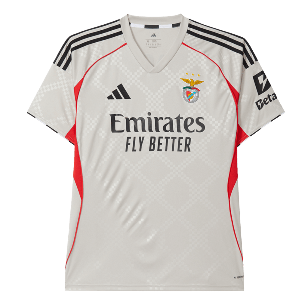 Benfica Away Soccer Jersey 2025/26 Beige - Football Shirt | SmartJerseys | Official Quality