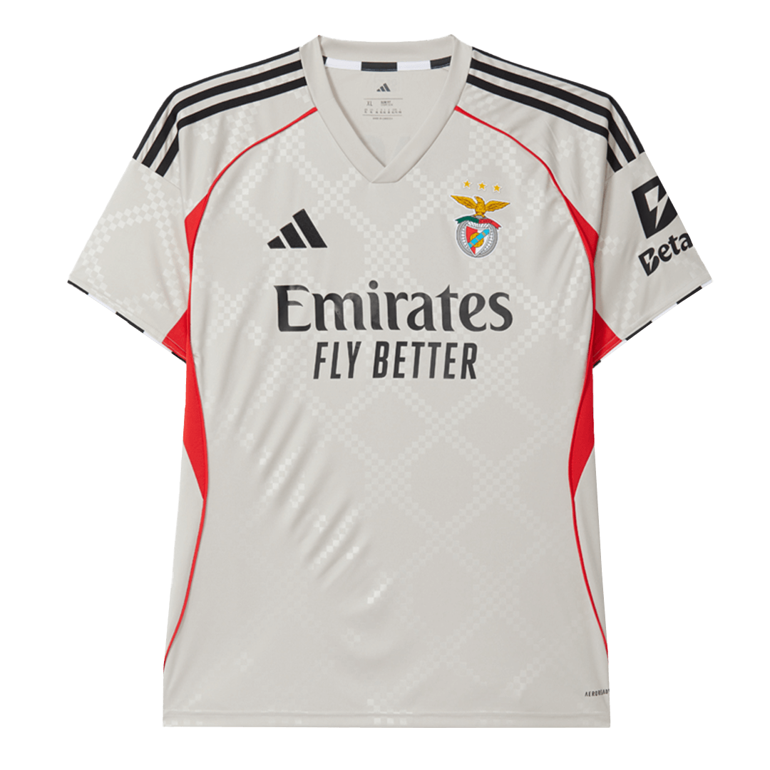 Benfica Away Soccer Jersey 2025/26 Beige - Football Shirt | SmartJerseys | Official Quality