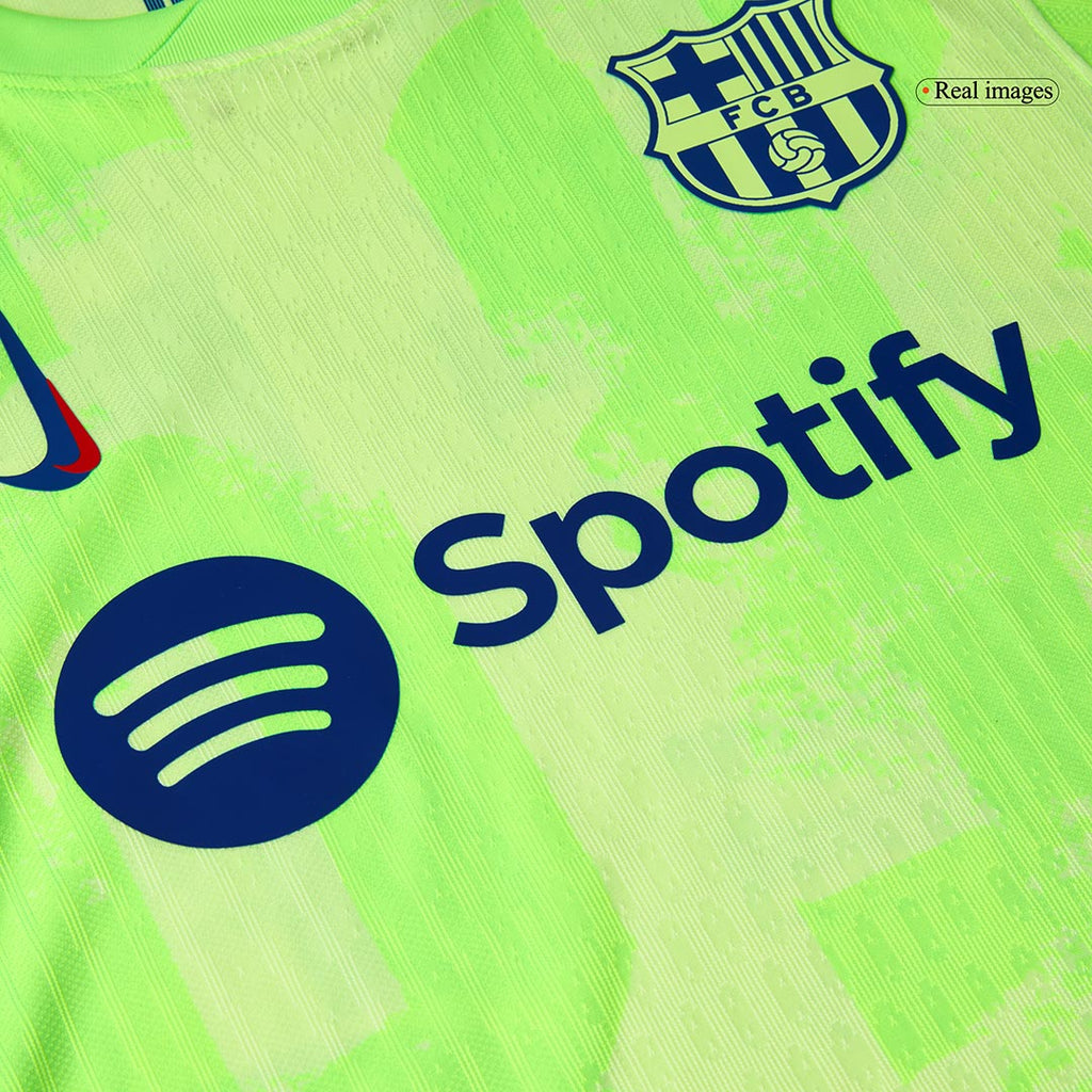Barcelona GAVI #6 Third Away Soccer Jersey Authentic 2024/25- UCL（Spotify Logo Without Text）