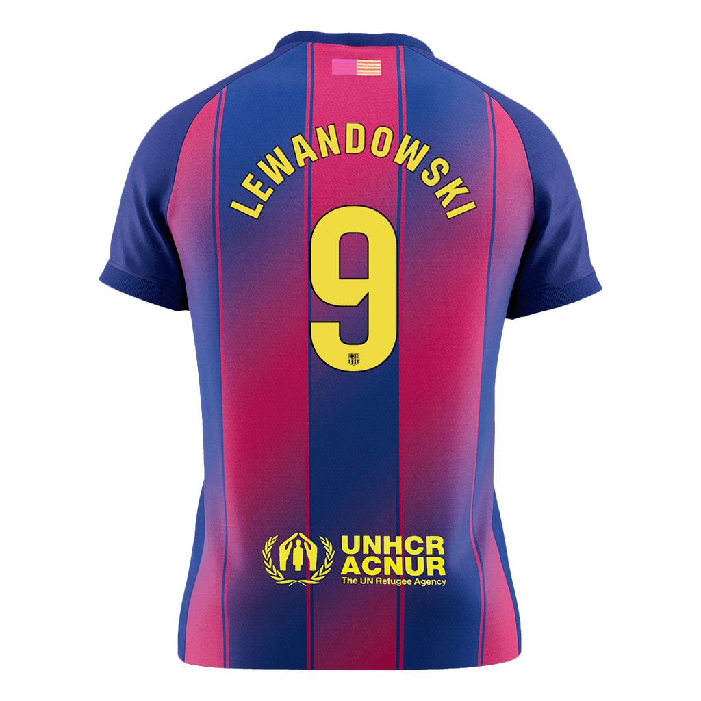 Camiseta de fútbol local del Barcelona Lewandowski #9 2025/26