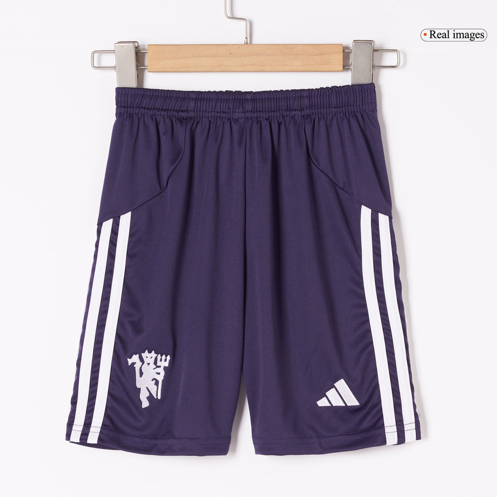Kid's Manchester United Away Soccer Jersey Kit(Jersey+Shorts+Socks) 2025/26 White