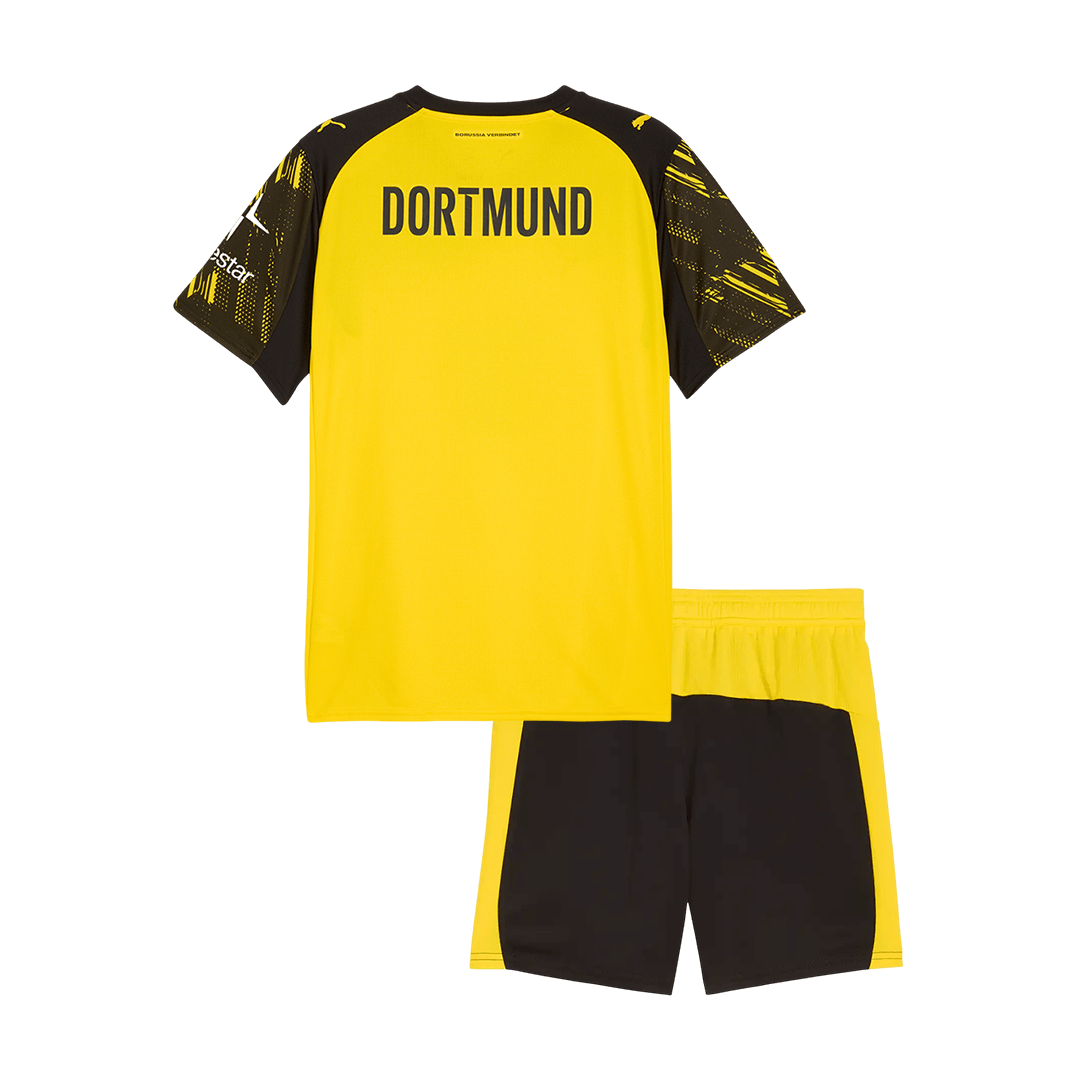Kid's Borussia Dortmund Home Soccer Jersey Kit(Jersey+Shorts) 25/26 Yellow