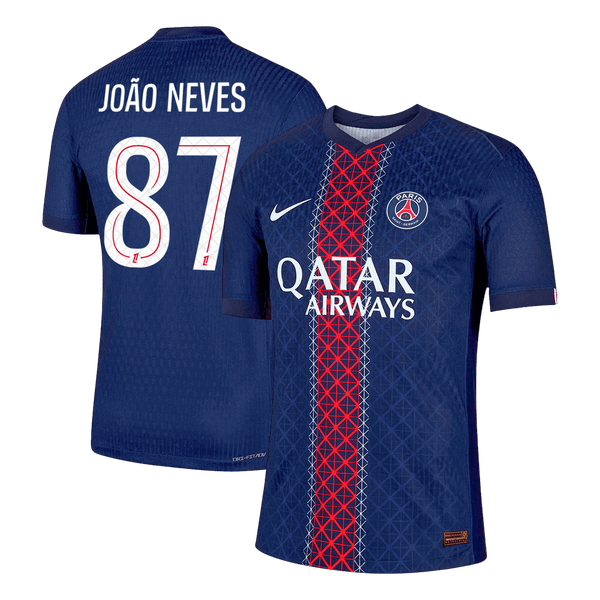 JOÃO NEVES #87 Authentic PSG Home Soccer Jersey 2025/26 Navy - Football Shirt | SmartJerseys | Official Quality