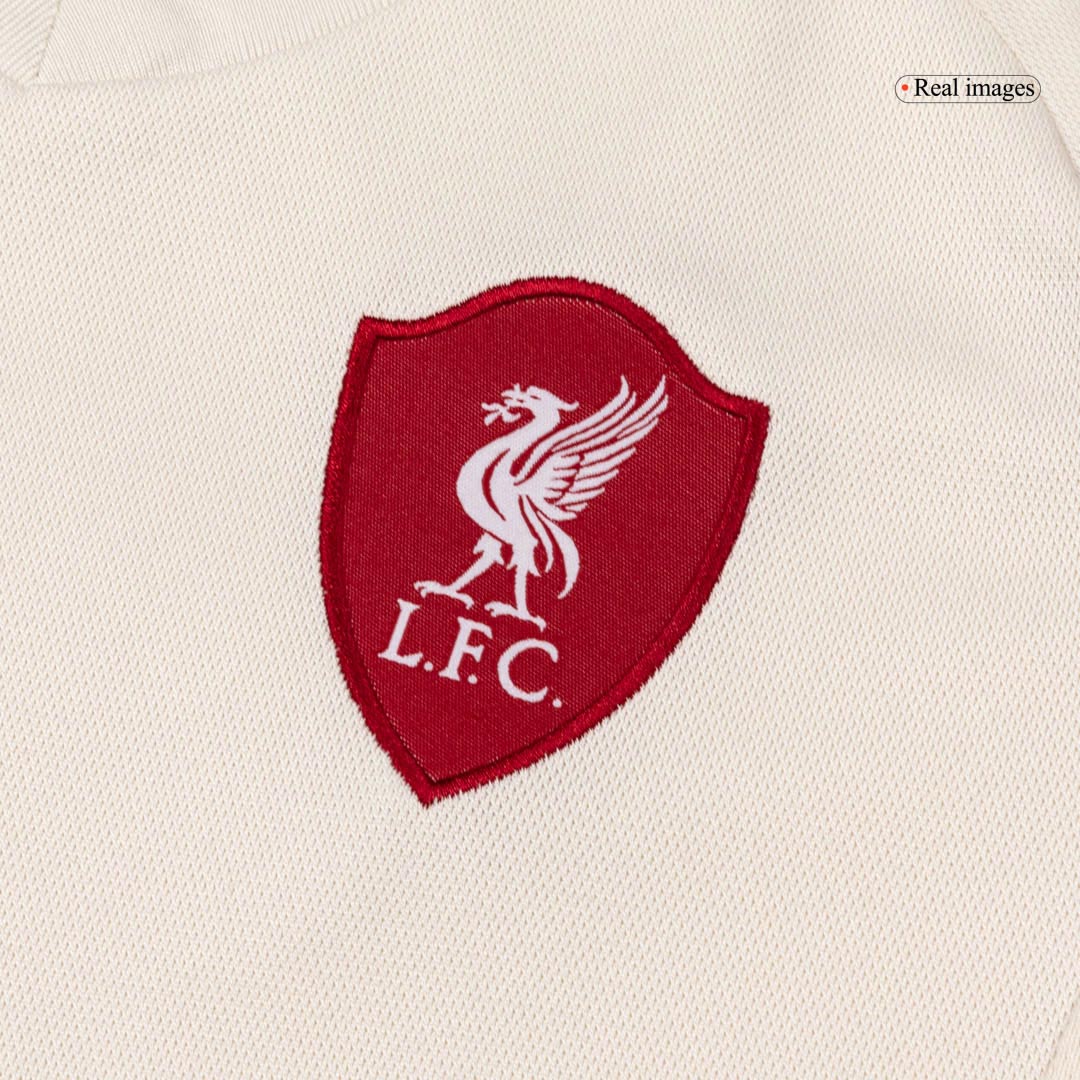 Kid's Liverpool Away Soccer Jersey Kit(Jersey+Shorts+Socks) 25/26 White