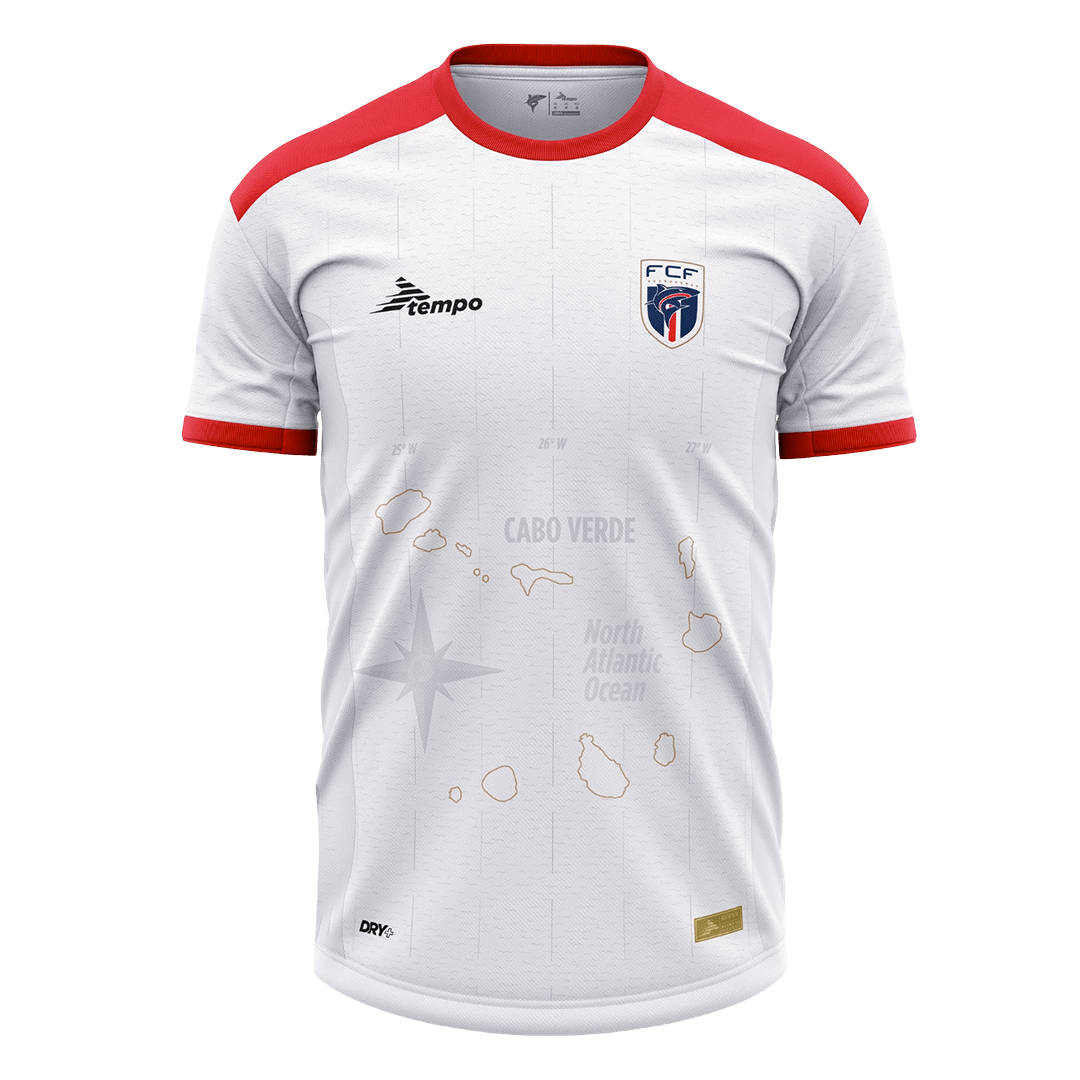 Cape Verde Away Soccer Jersey 2025 White - white front view - SmartJerseys