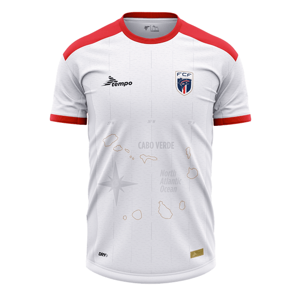 Camiseta de fútbol de visitante de Cabo Verde 2025 blanca