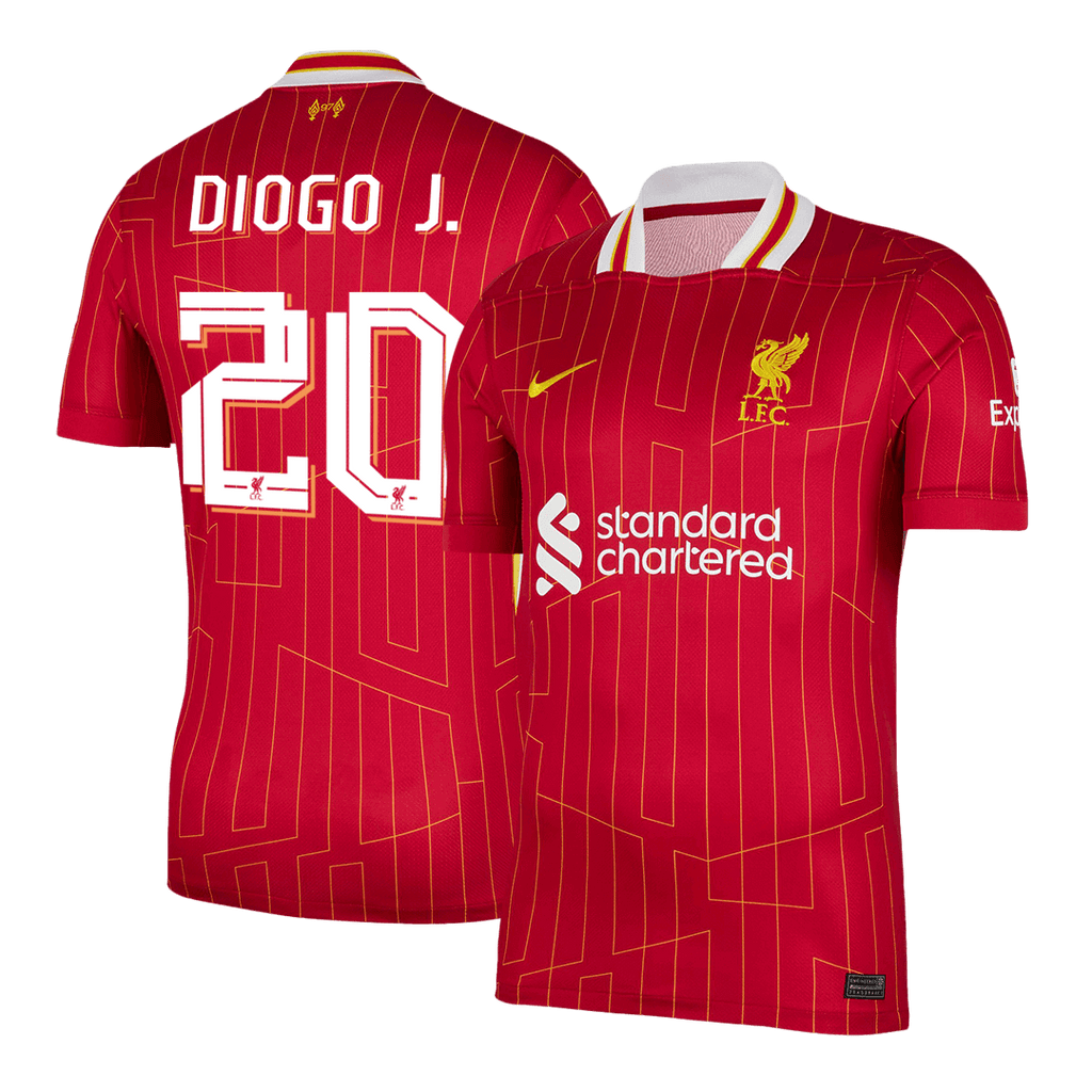 Liverpool DIOGO J. #20 Home Soccer Jersey 2024/25 - UCL Edition - Football Shirt | SmartJerseys | Official Quality