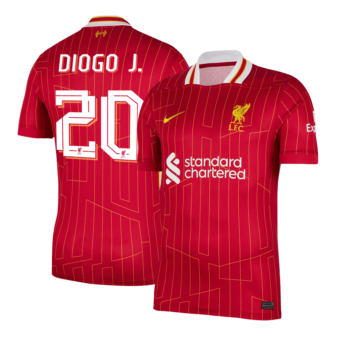 Liverpool DIOGO J. #20 Home Soccer Jersey 2024/25 - UCL Edition - Football Shirt | SmartJerseys | Official Quality