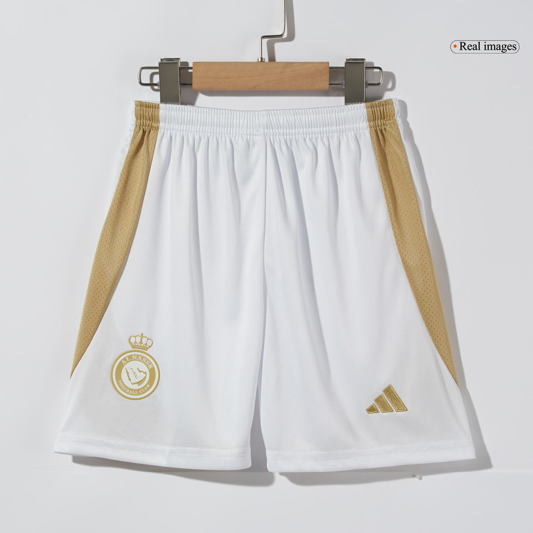 Camiseta de fútbol visitante número 7 de Al Nassr Ronaldo 2024/25 para niños (camiseta y pantalón corto)