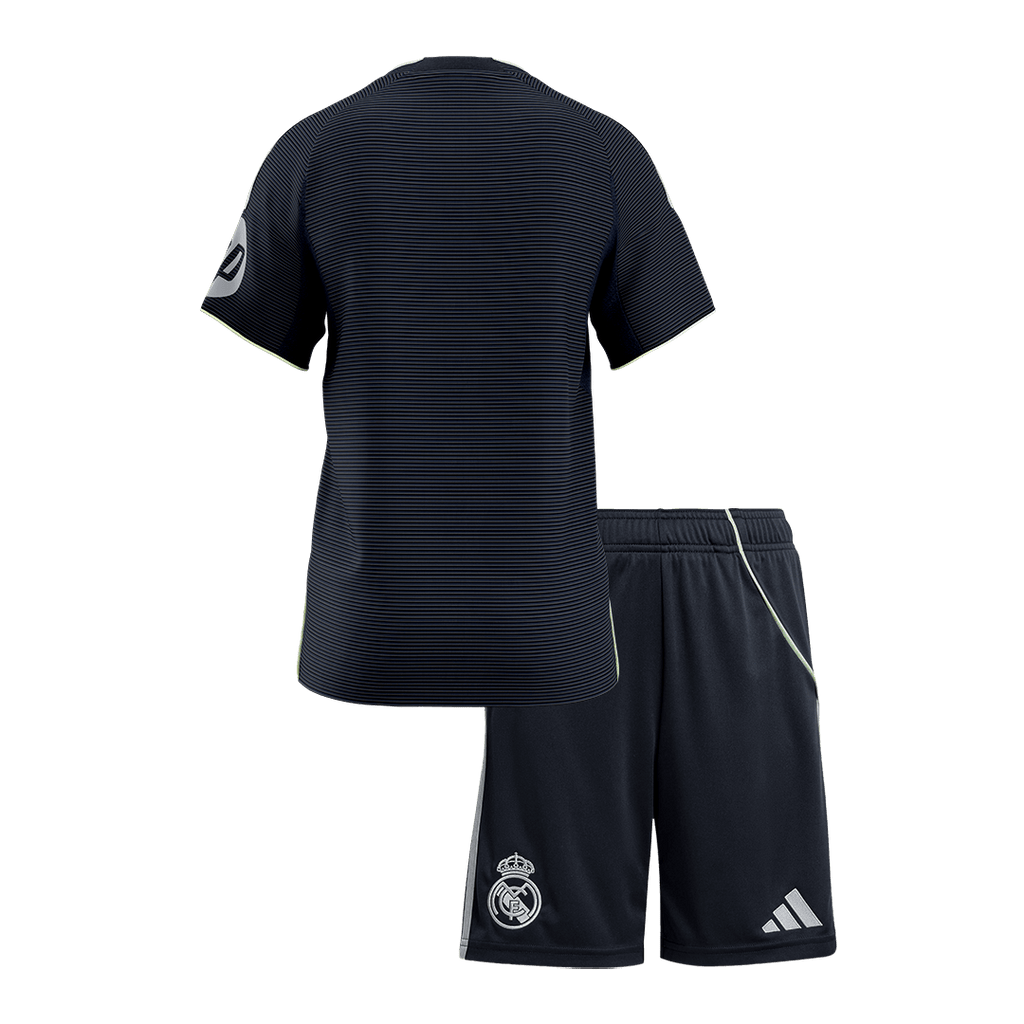 Real Madrid Away Soccer Jersey Kit 2025/26 Kids(Jersey+Shorts)