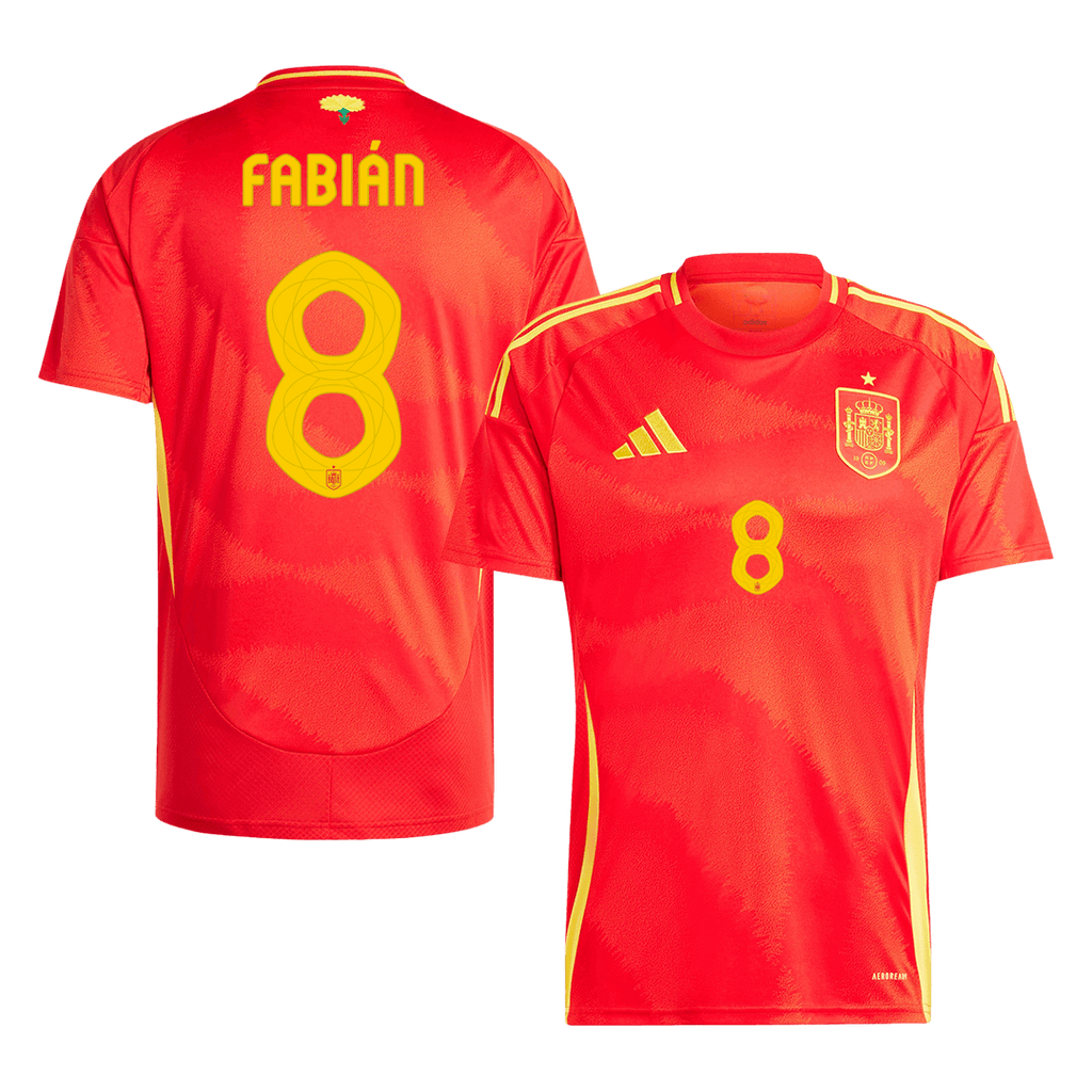 Spain FABIÁN #8 Home Jersey EURO 2024 - Football Shirt | SmartJerseys | Official Quality