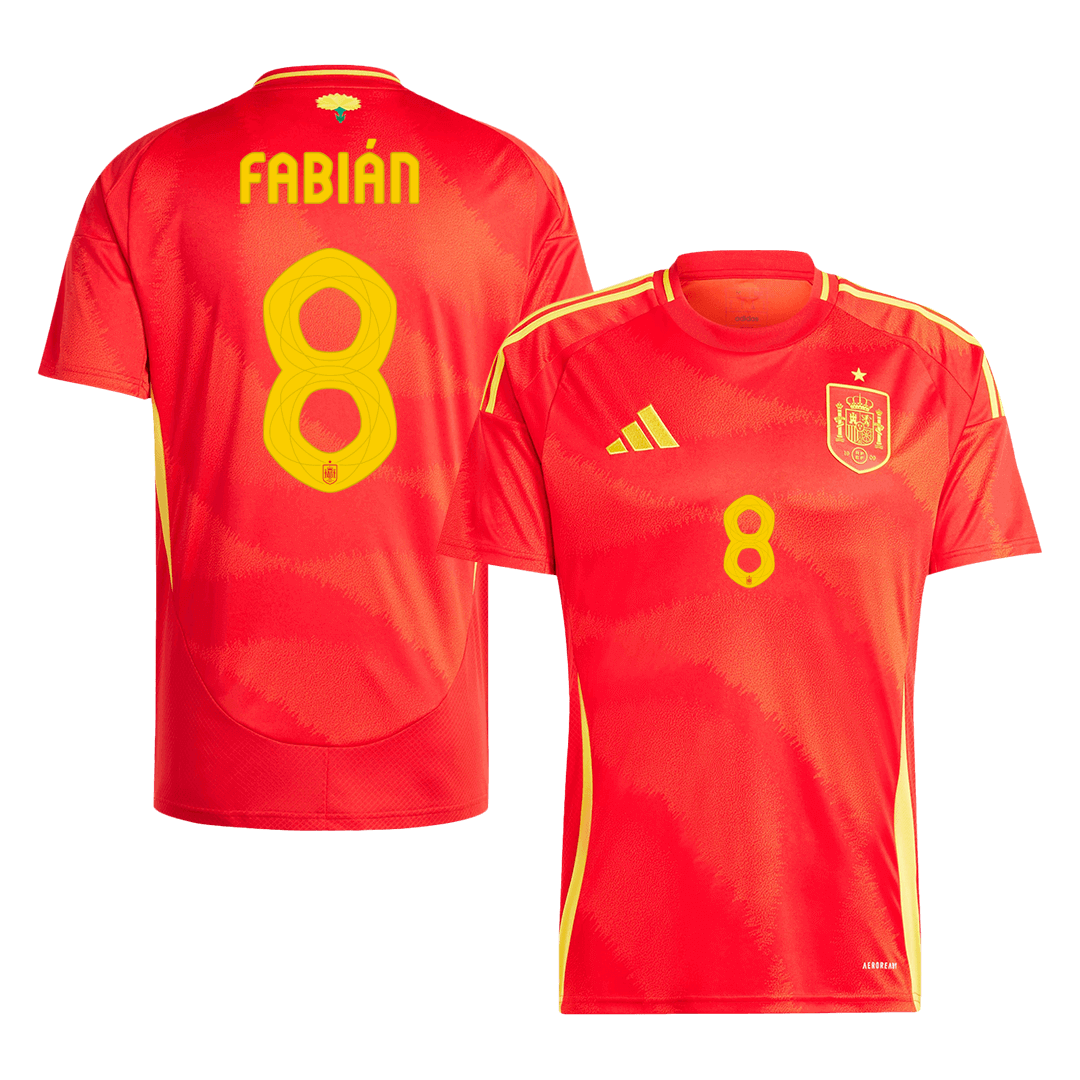 Spain FABIÁN #8 Home Jersey EURO 2024 - Football Shirt | SmartJerseys | Official Quality