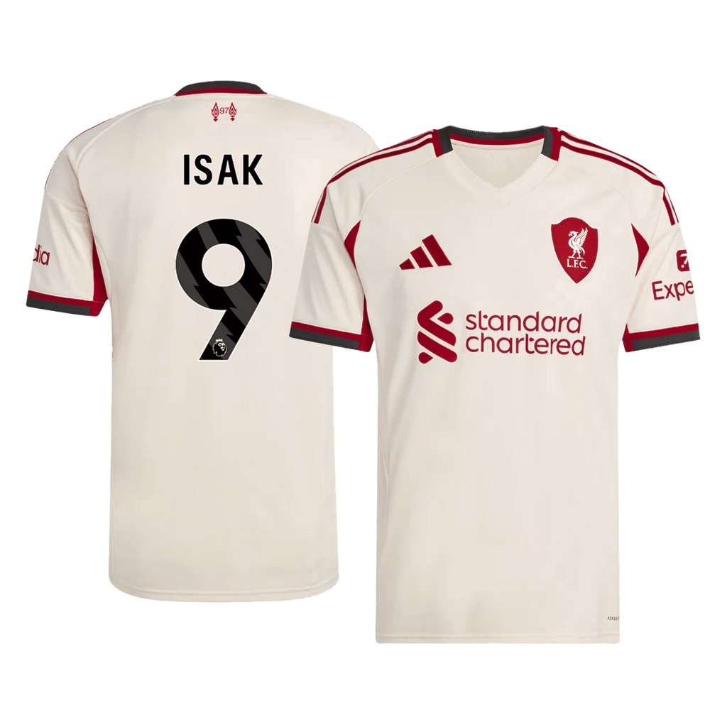 Liverpool ISAK #9 Away Soccer Jersey 2025/26 - Football Shirt | SmartJerseys | Official Quality