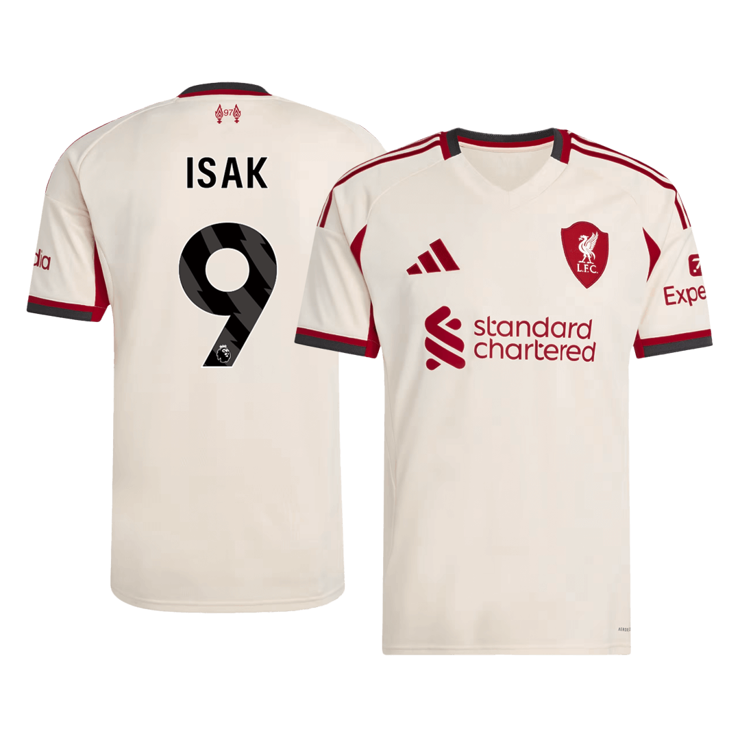 Liverpool ISAK #9 Away Soccer Jersey 2025/26 - Football Shirt | SmartJerseys | Official Quality