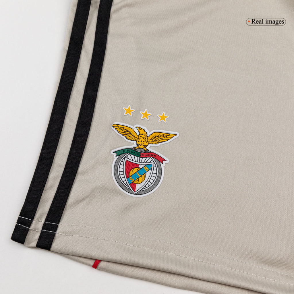 Kid's Benfica Away Soccer Jersey Kit 25/26 Beige