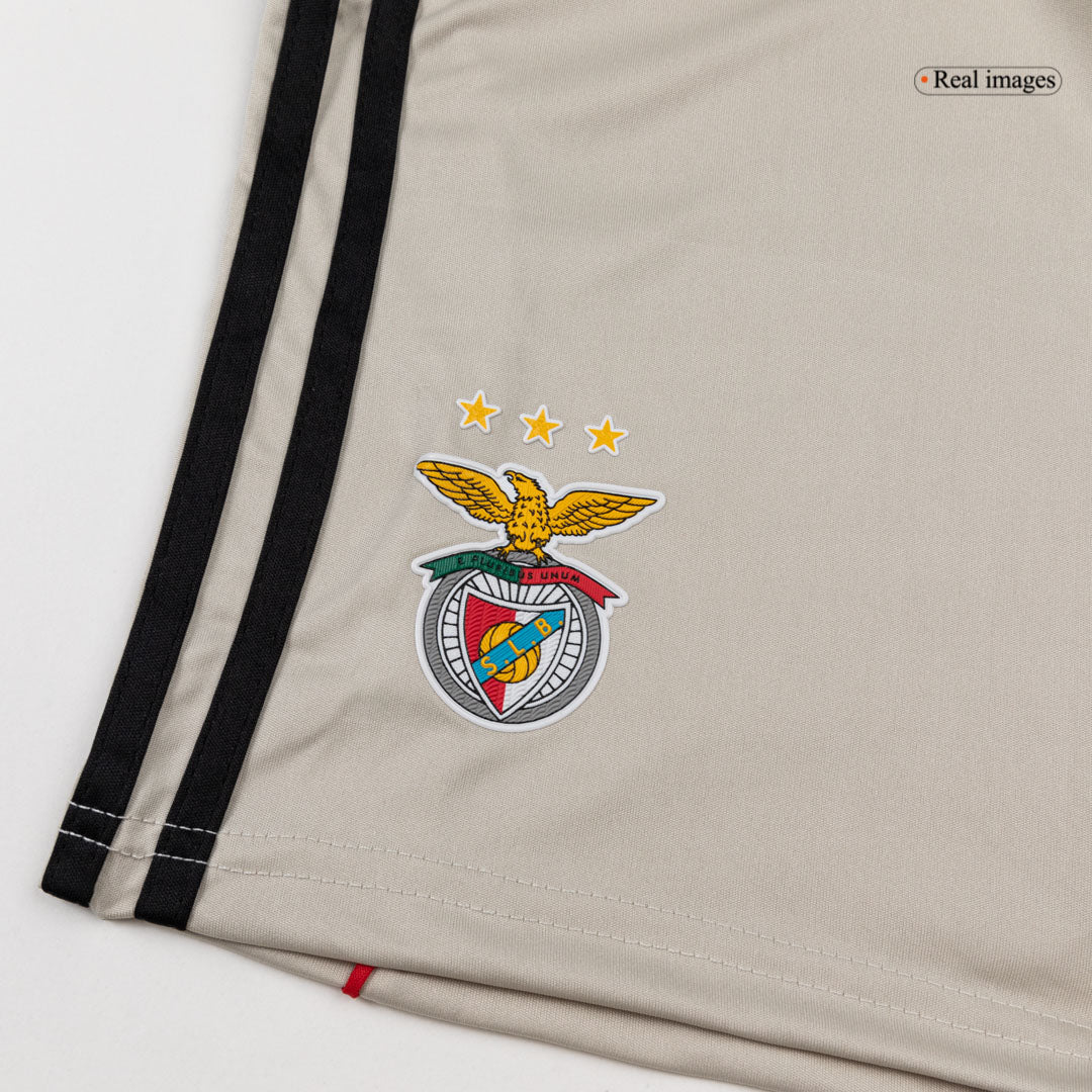 Kid's Benfica Away Soccer Jersey Kit 25/26 Beige