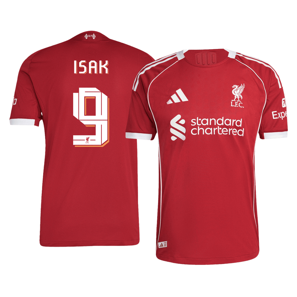 ISAK #9 Authentic Liverpool Home Soccer Jersey 25/26 Red - Football Shirt | SmartJerseys | Official Quality