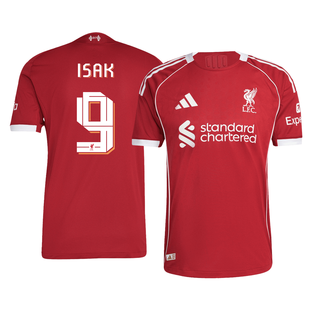 ISAK #9 Authentic Liverpool Home Soccer Jersey 25/26 Red - Football Shirt | SmartJerseys | Official Quality