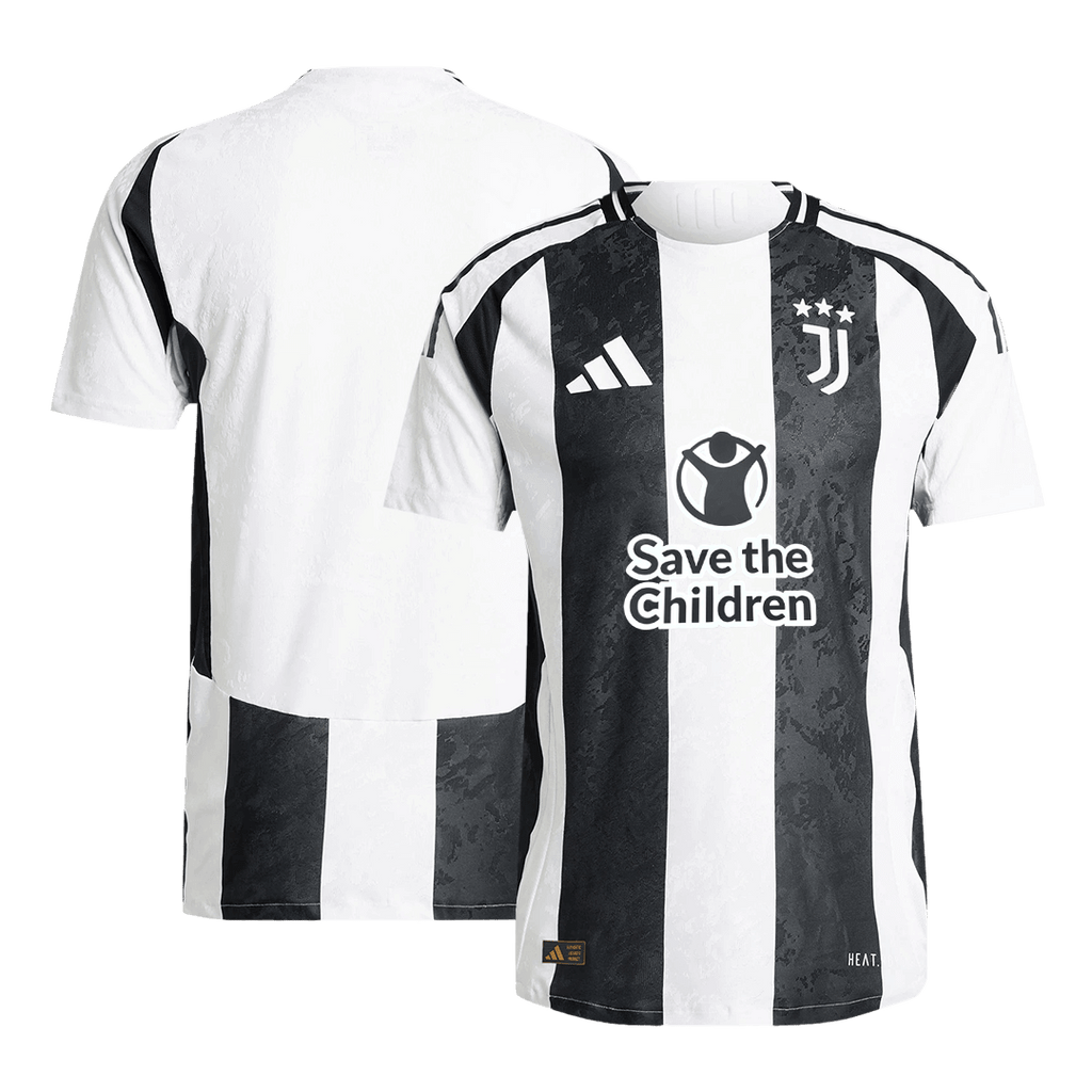 Juventus Home Soccer Jersey Authentic 2024/25- Save The Children Sponsor