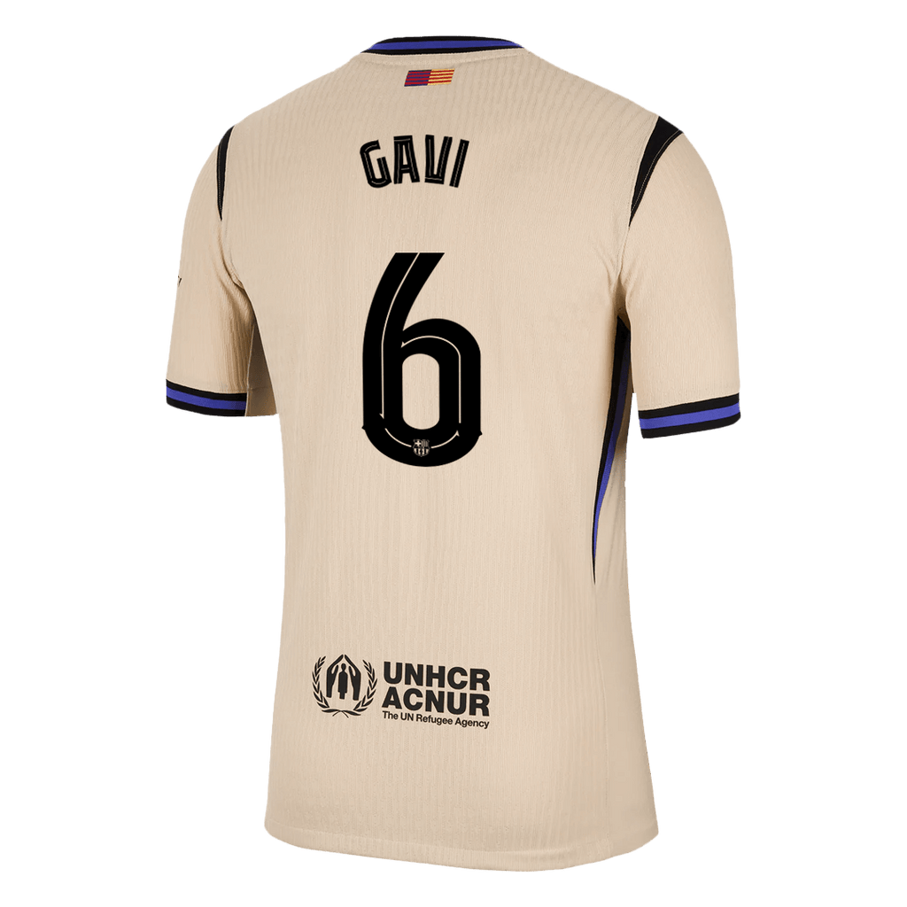 Barcelona GAVI #6 Away Soccer Jersey Authentic 2025/26 - UCL Edition
