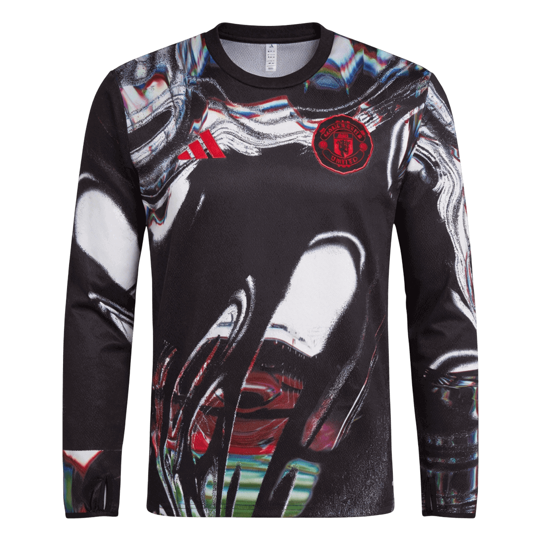 Manchester United Long Sleeve Pre-Match Soccer Jersey 2025/26