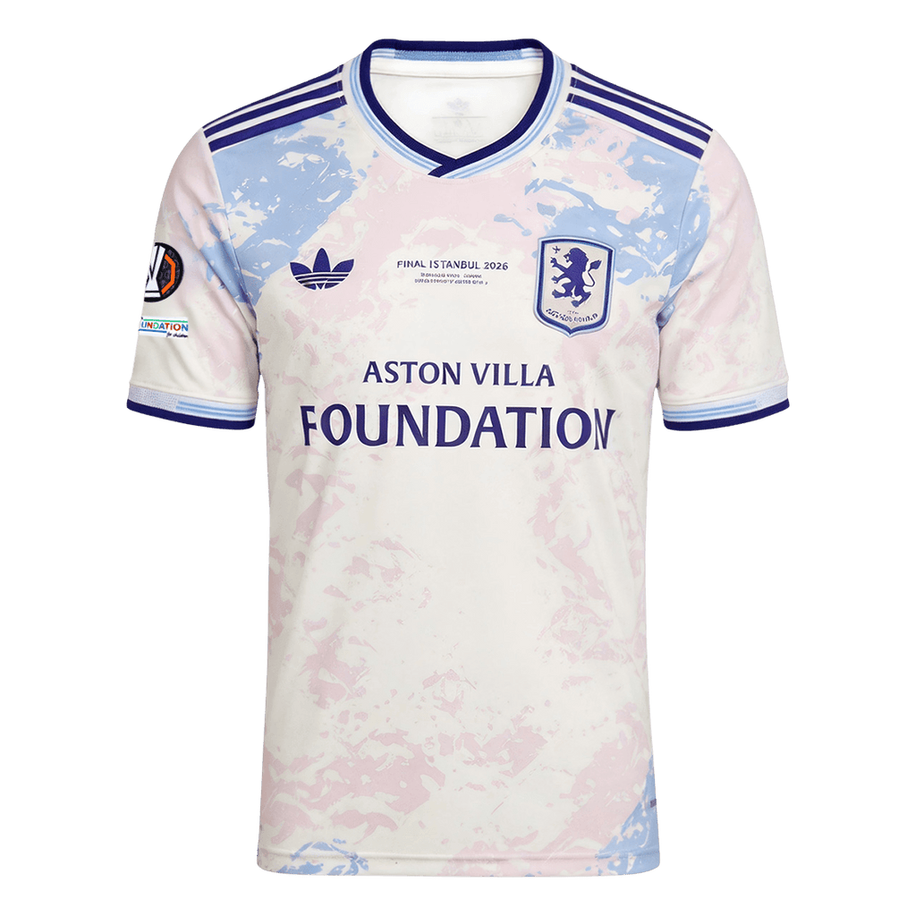 Aston Villa Third Soccer Jersey 2025/26 White UEFA Europa League Final Edition (Foundation Sponsor)