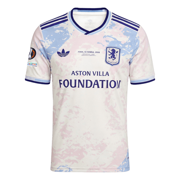 Aston Villa Third Soccer Jersey 2025/26 White UEFA Europa League Final Edition (Foundation Sponsor)