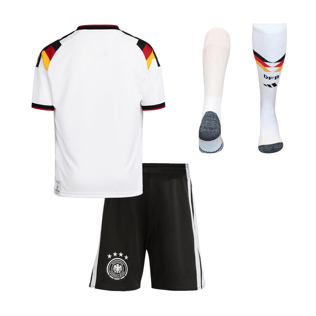 Kid's Germany Home Soccer Jersey Kit(Jersey+Shorts+Socks) World Cup 2026 White