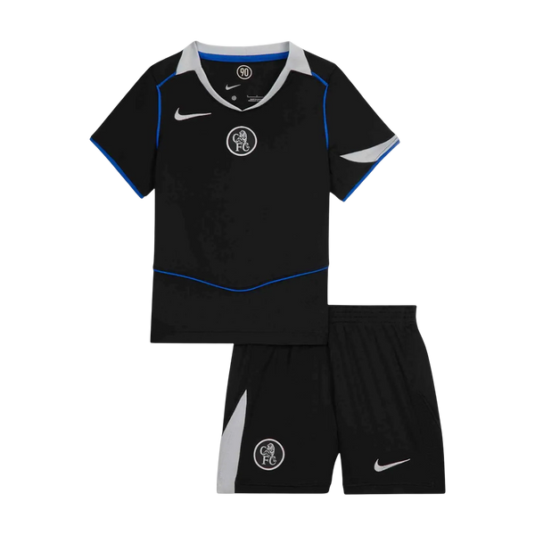 Kid's Chelsea Third Soccer Jersey Kit(Jersey+Shorts) 25/26 Black - Football Shirt | SmartJerseys | Official Quality