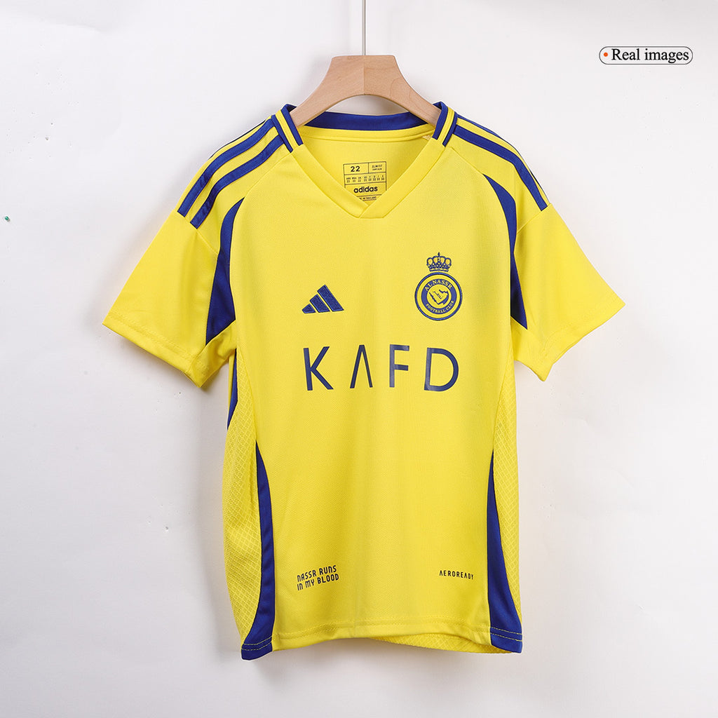 Ensemble maillot domicile Al Nassr 2024/25 pour enfants (maillot + short)