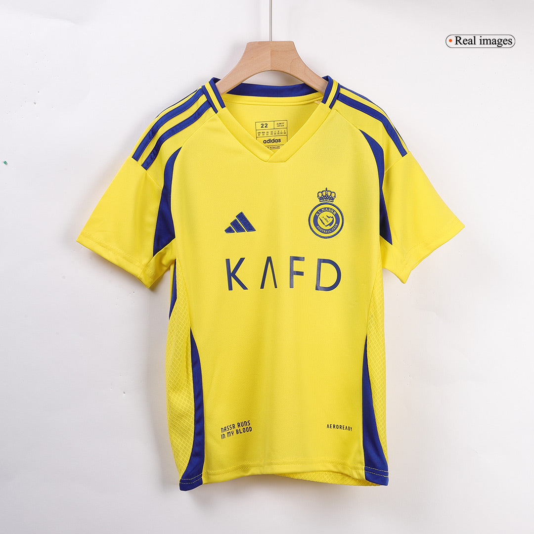 Ensemble maillot domicile Al Nassr 2024/25 pour enfants (maillot + short)