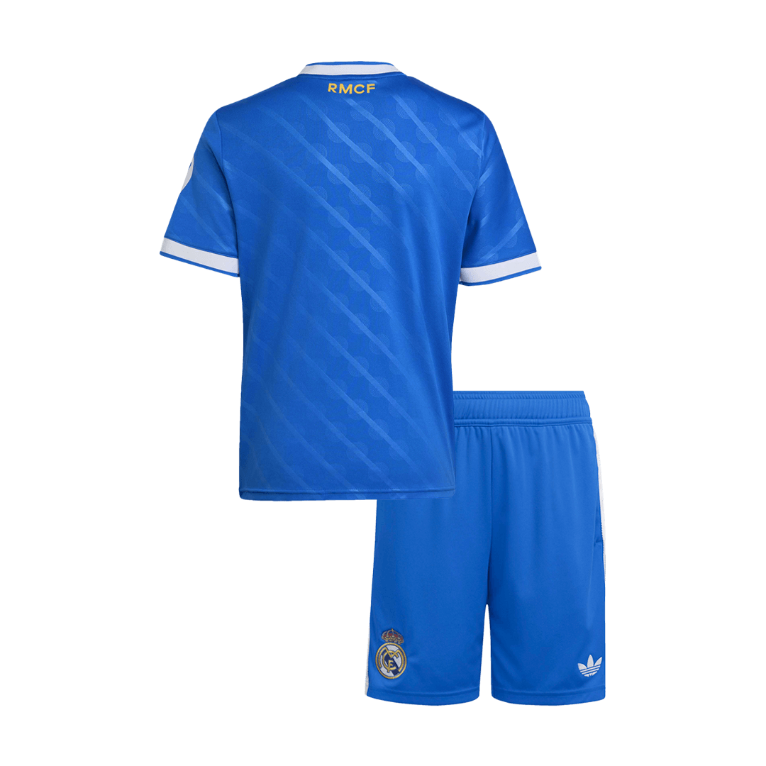 Kid's Real Madrid Third Away Soccer Jersey Kit(Jersey+Shorts) 25/26 Blue