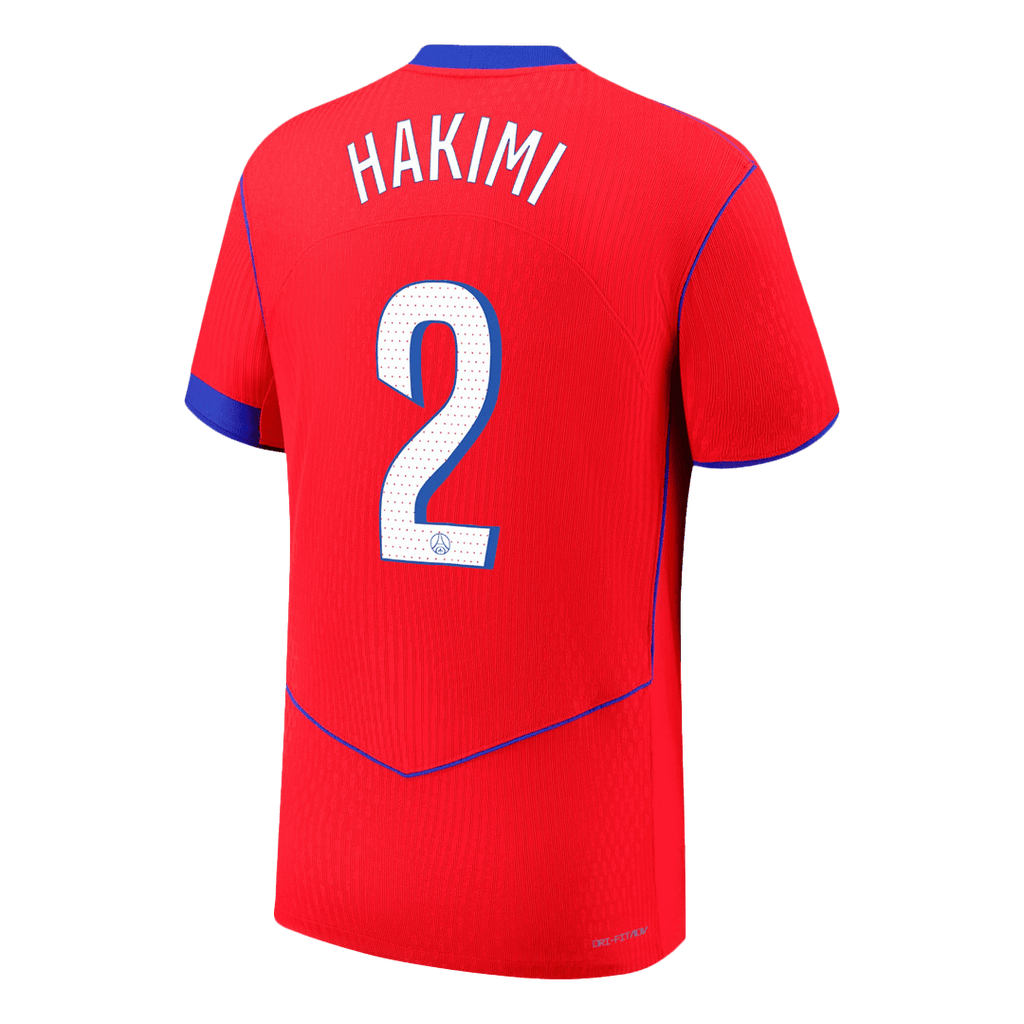 HAKIMI #2 Authentic PSG Third  Soccer Jersey 25/26 Red