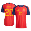 PEDRI #20 Men Player Version Spain Home Soccer Jersey World Cup 2026 Red
