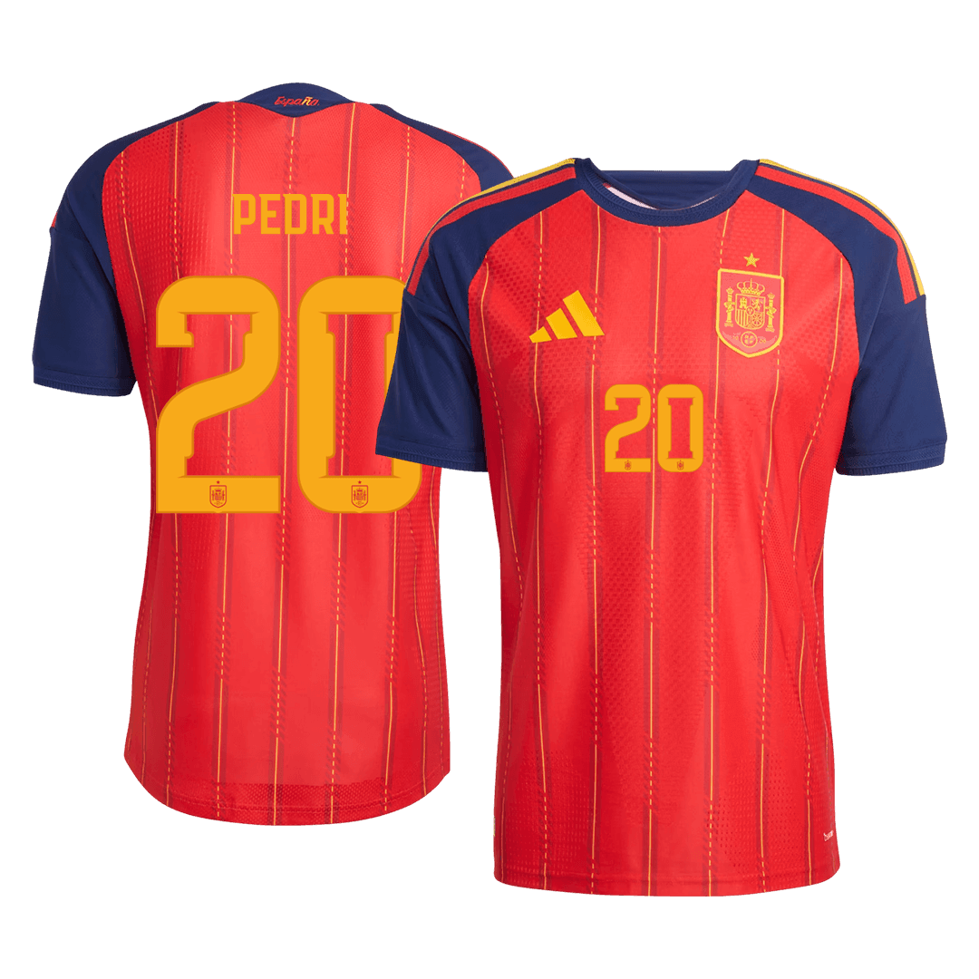 PEDRI #20 Men Player Version Spain Home Soccer Jersey World Cup 2026 Red