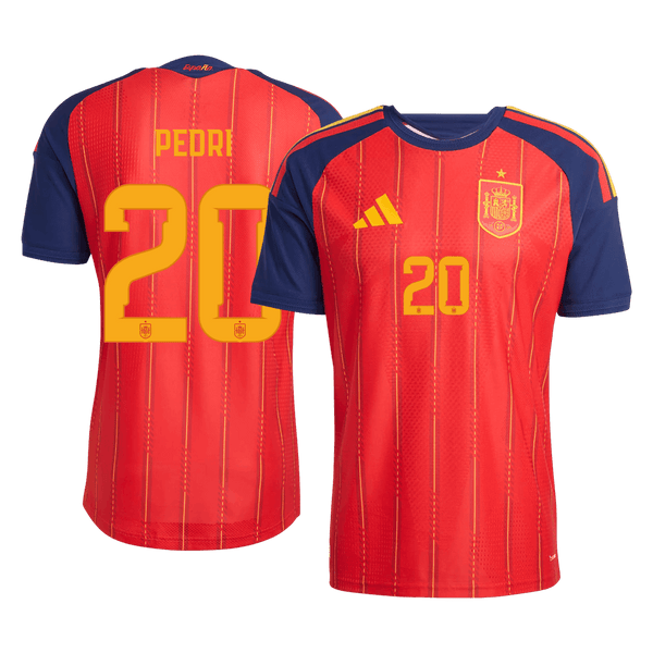 PEDRI #20 Men Player Version Spain Home Soccer Jersey World Cup 2026 Red - red front view - SmartJerseys