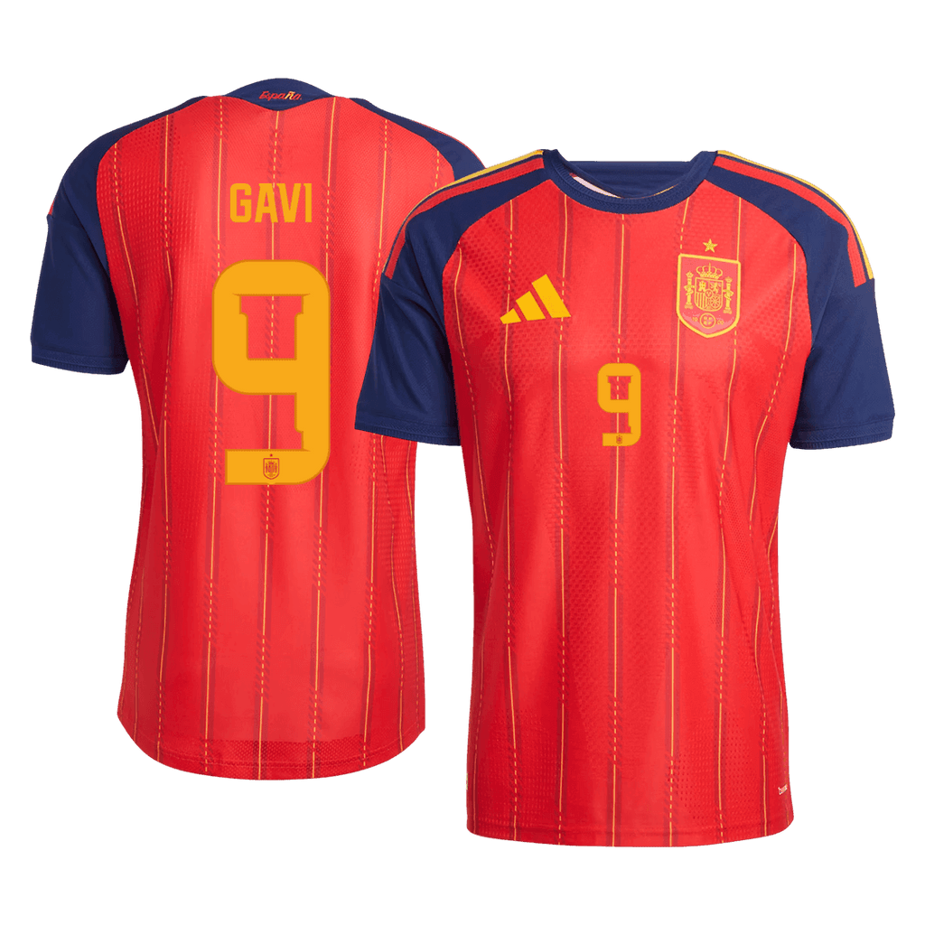 GAVI #9 Men Player Version Spain Home Soccer Jersey World Cup 2026 Red
