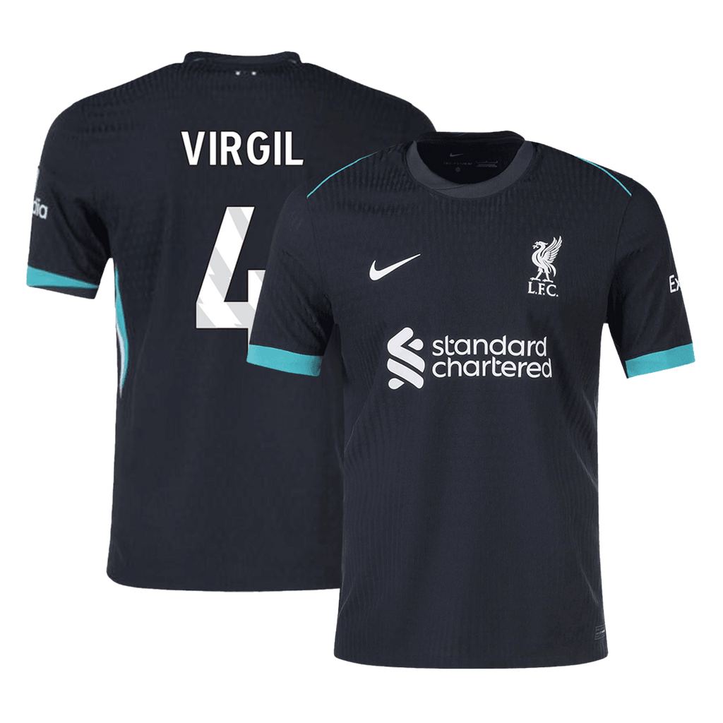 Liverpool VIRGIL #4 Away Soccer Jersey Authentic 2024/25 - Football Shirt | SmartJerseys | Official Quality