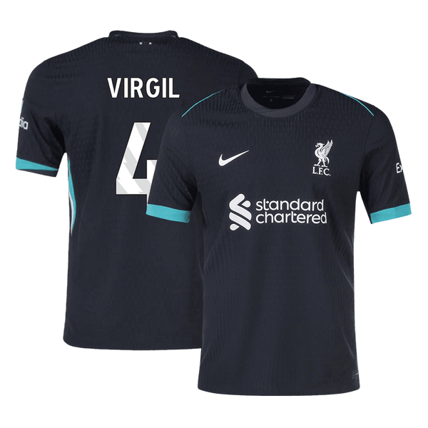 Liverpool VIRGIL #4 Away Soccer Jersey Authentic 2024/25 - Football Shirt | SmartJerseys | Official Quality