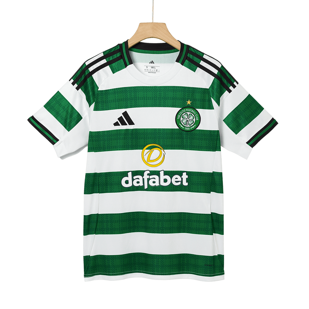 Camiseta de fútbol local del Celtic 2025/26 verde y blanco
