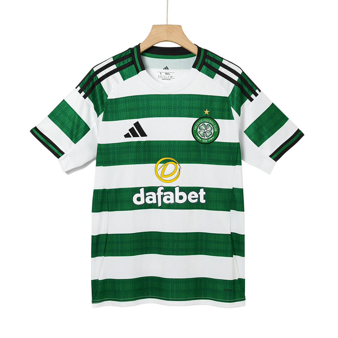 Camiseta de fútbol local del Celtic 2025/26 verde y blanco