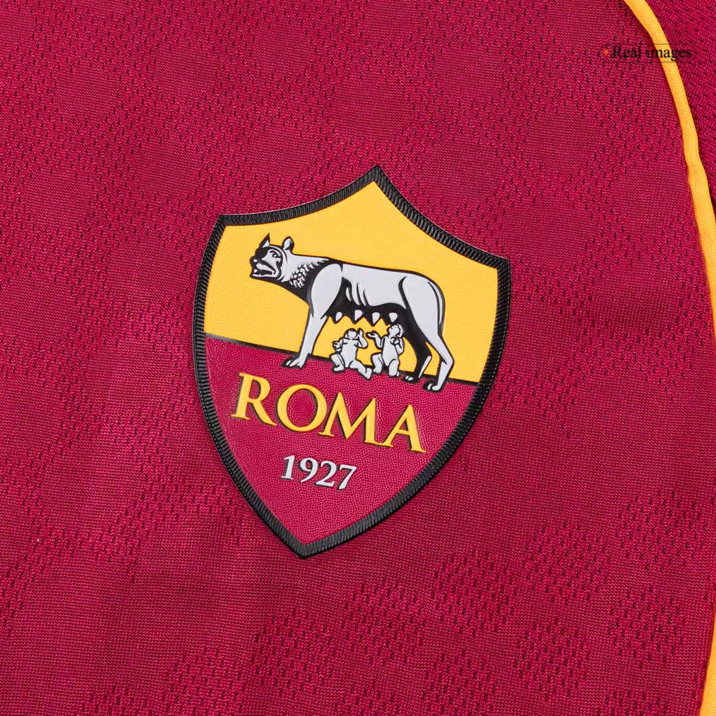 Camiseta de fútbol local de la Roma 25/26 auténtica, roja