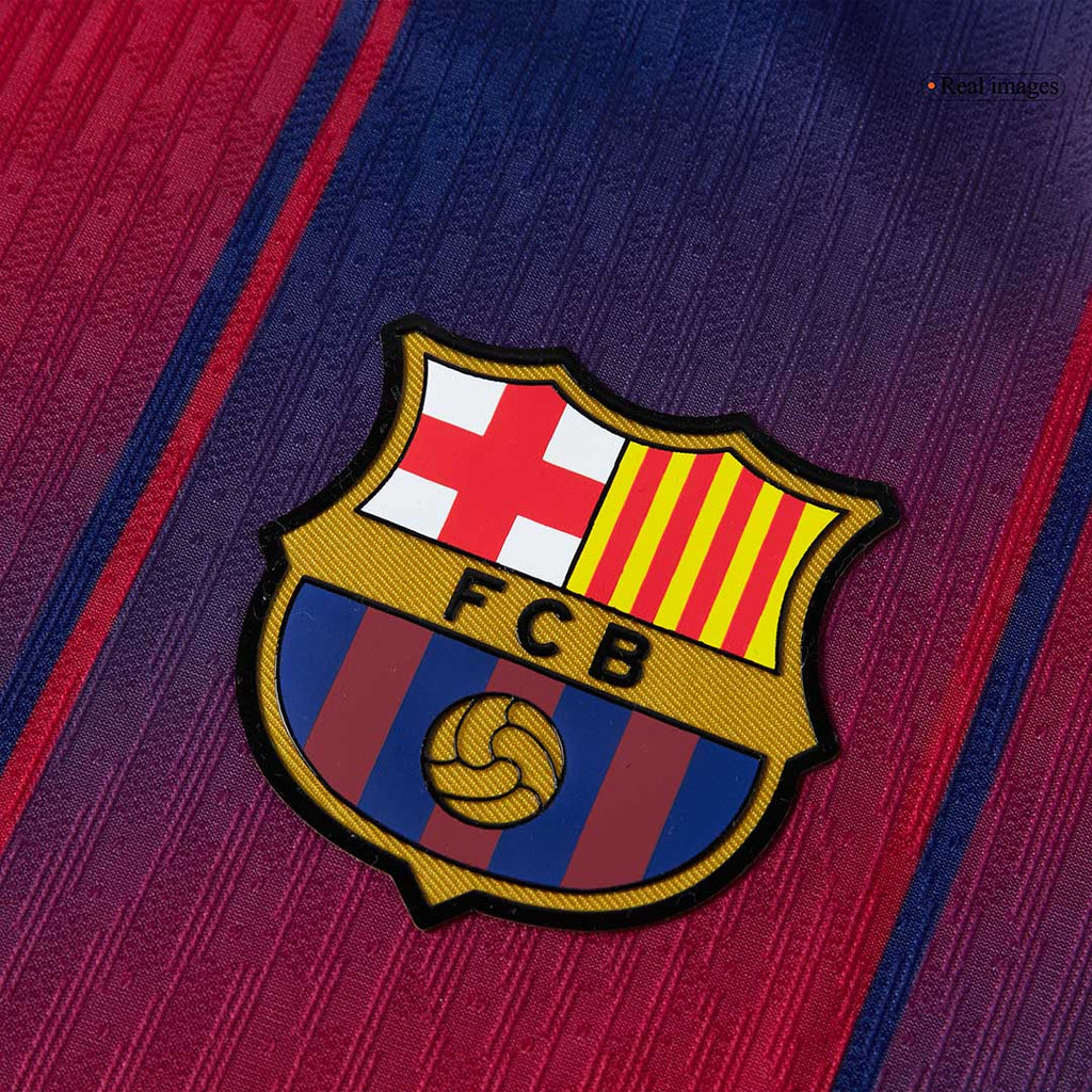 Camiseta de fútbol local auténtica del Barcelona 2025/26 ROONY #19, roja y azul - UCL